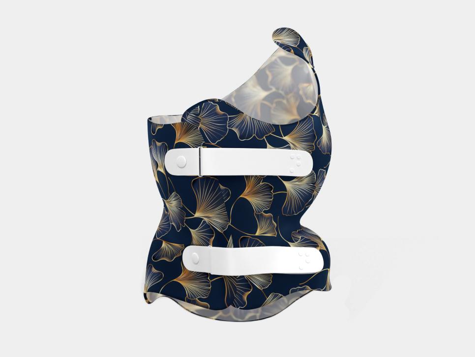 Neja brace with ginko leaf pattern